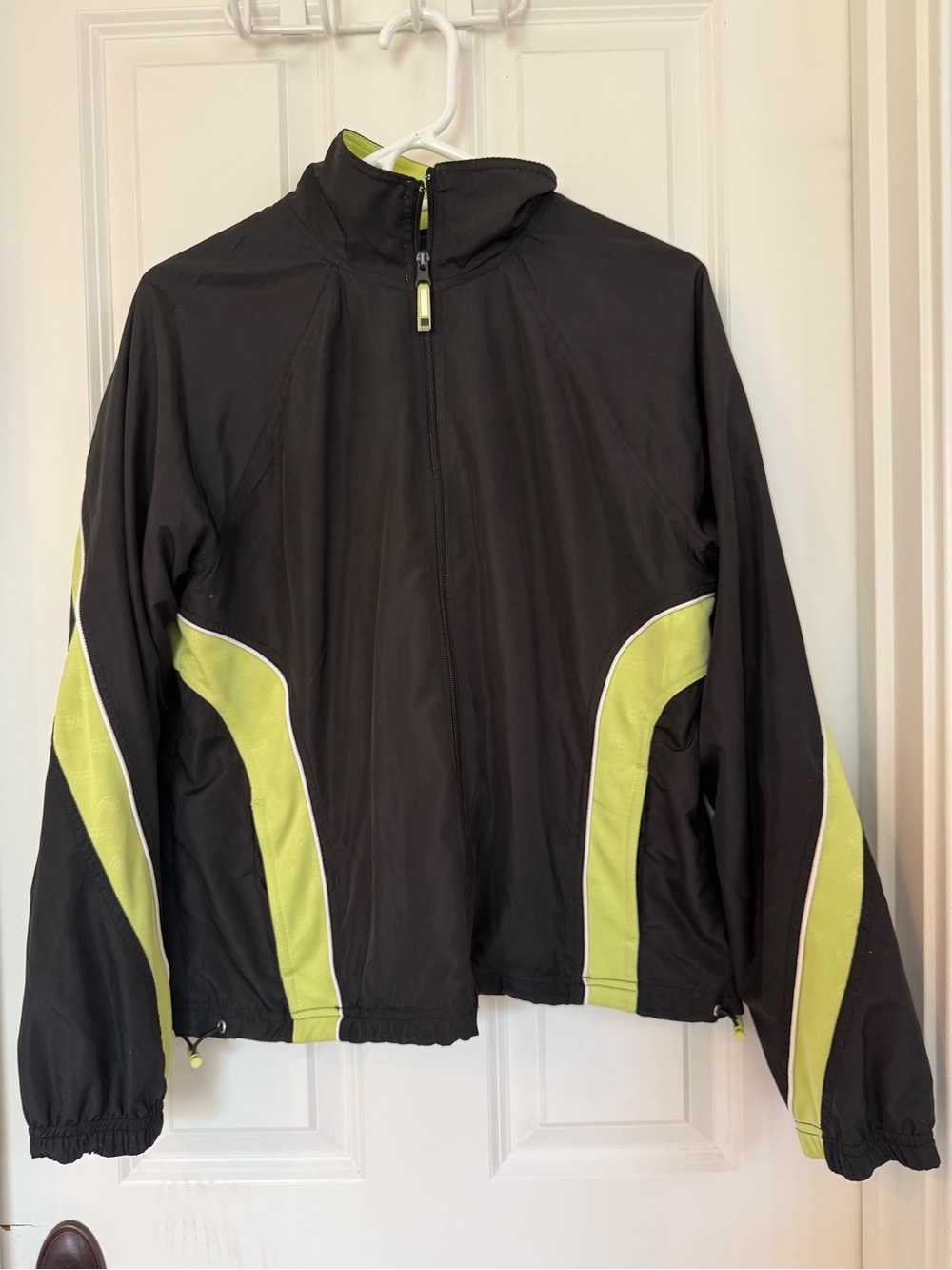 Black & Lime Men's Windbreaker Jacket - Unbranded